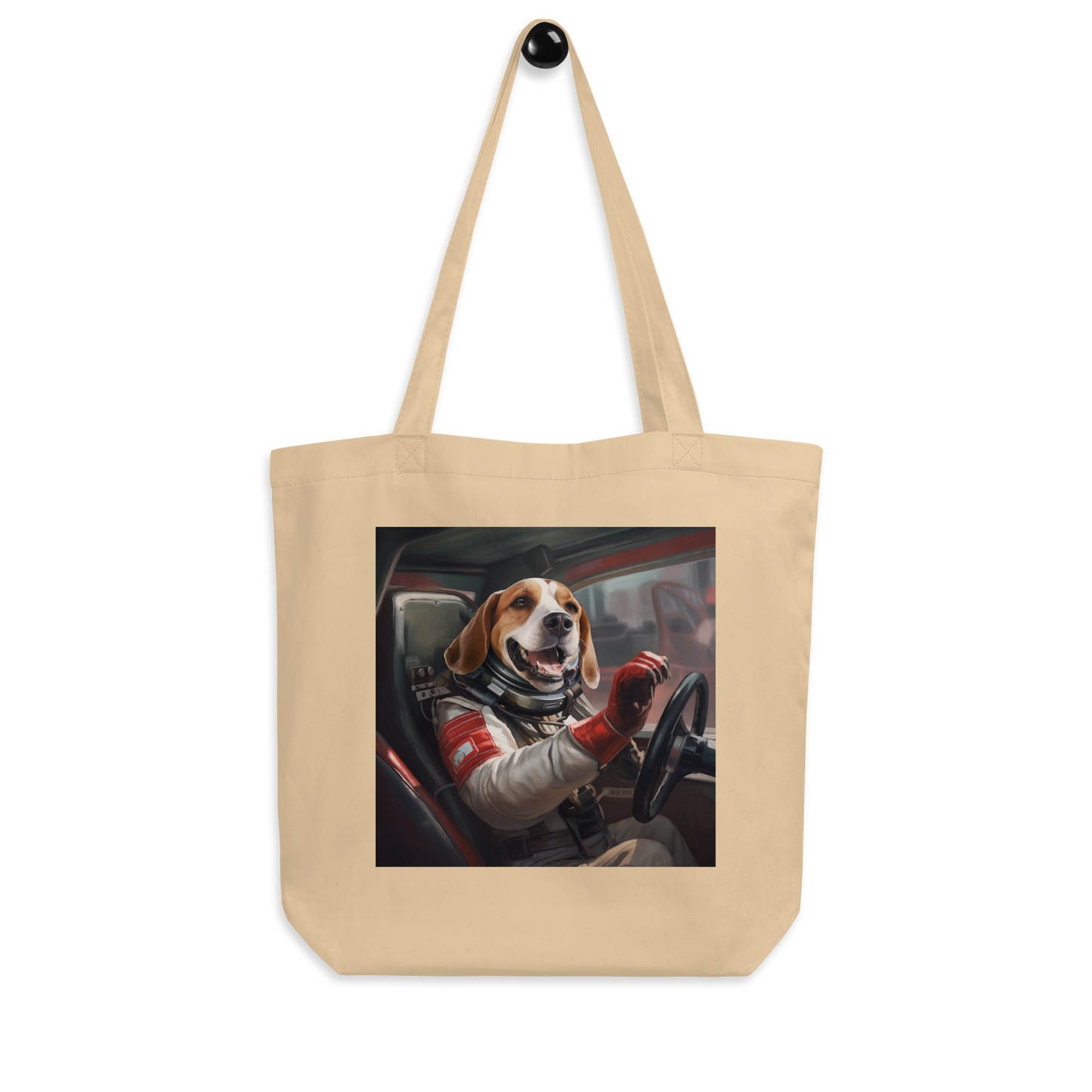 Beagle F1 Car Driver Eco Tote Bag