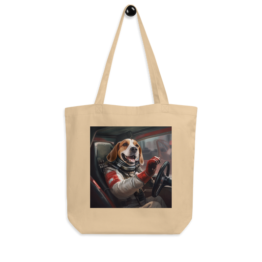 Beagle F1 Car Driver Eco Tote Bag