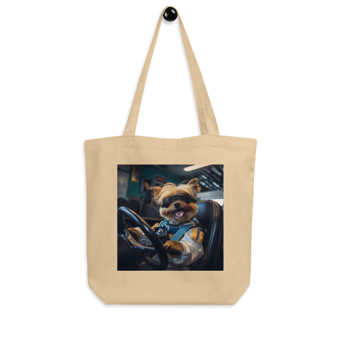 Yorkshire Terrier F1 Car Driver Eco Tote Bag