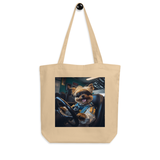 Yorkshire Terrier F1 Car Driver Eco Tote Bag