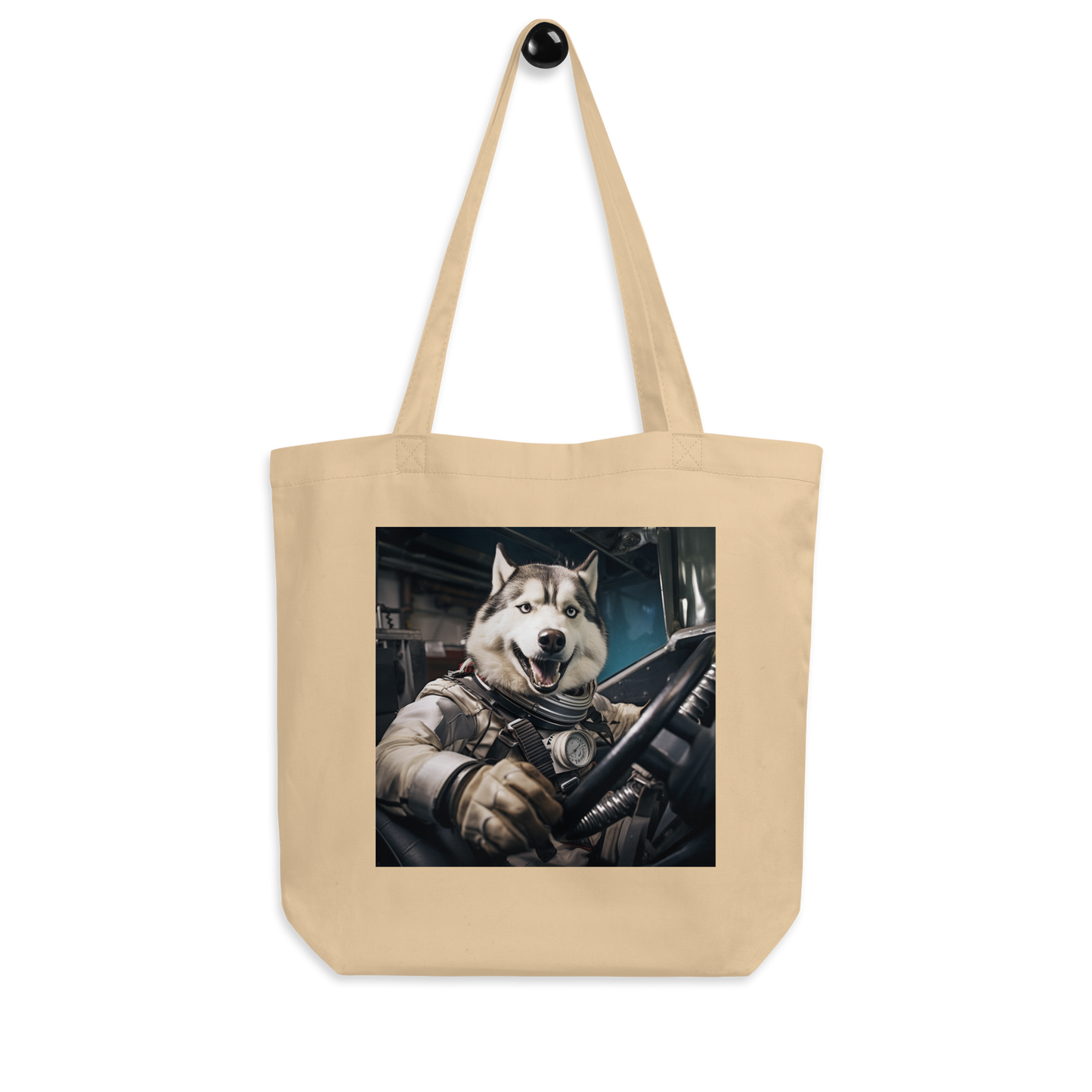 Siberian Husky F1 Car Driver Eco Tote Bag