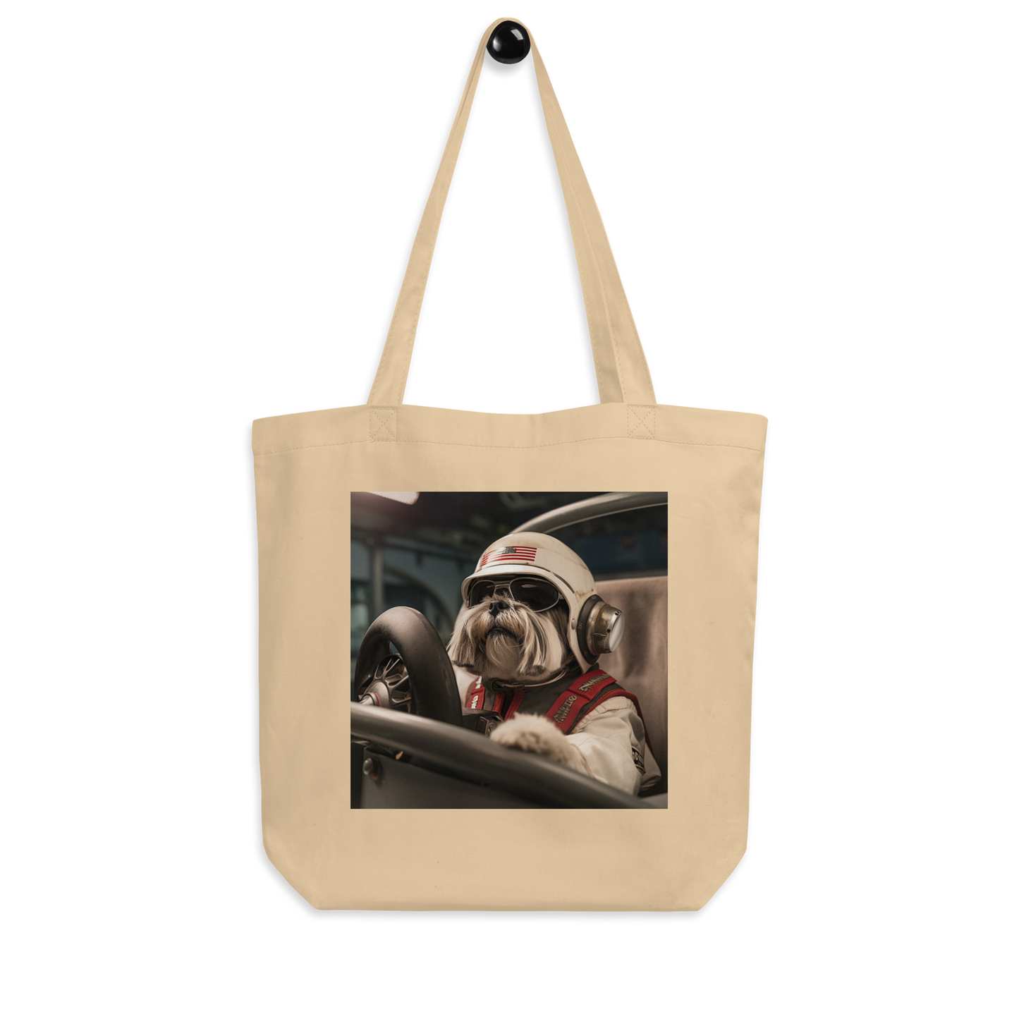 Shih Tzu F1 Car Driver Eco Tote Bag