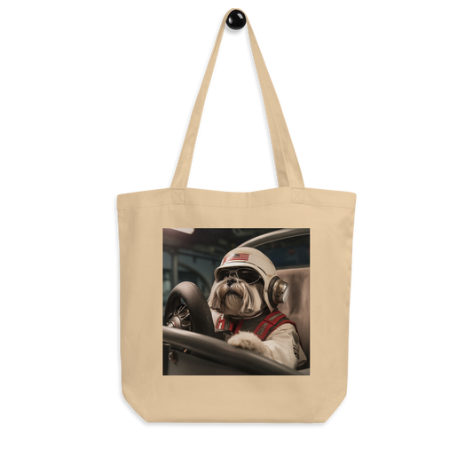 Shih Tzu F1 Car Driver Eco Tote Bag