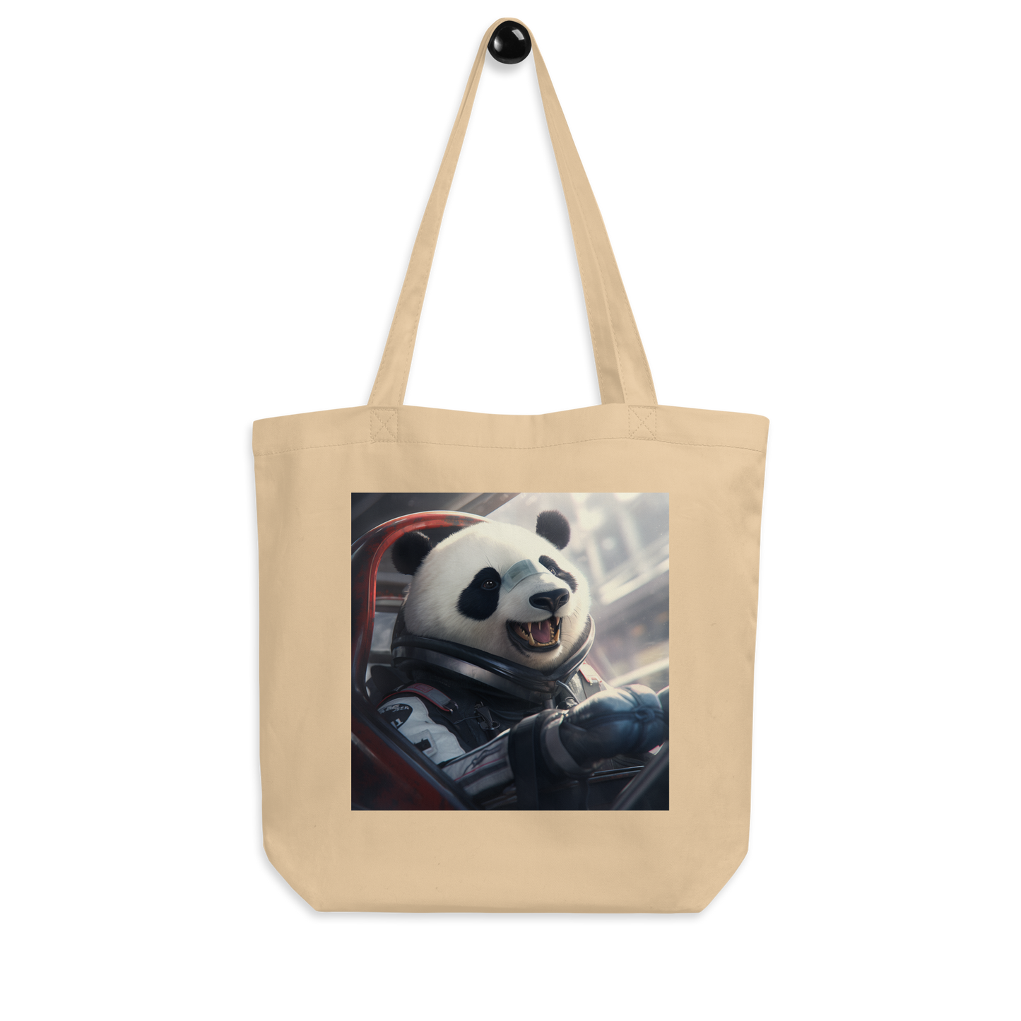 Panda F1 Car Driver Eco Tote Bag