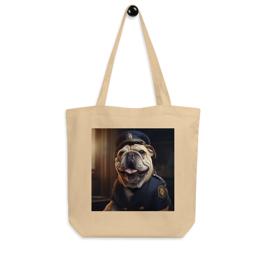 Bulldog Police Officer Eco Tote Bag