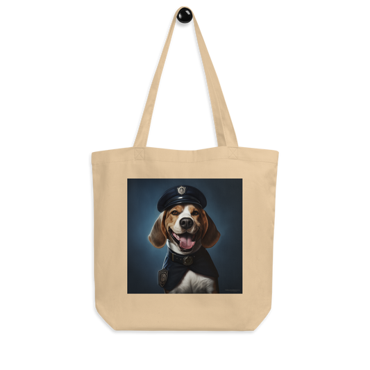 Beagle Police Officer Eco Tote Bag