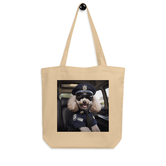 Poodle Police Officer Eco Tote Bag