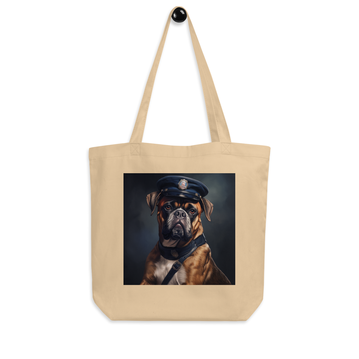 Boxer Police Officer Eco Tote Bag