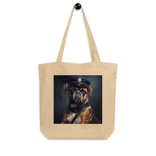 Boxer Police Officer Eco Tote Bag