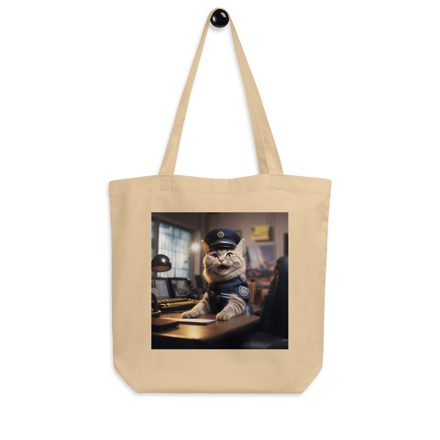 Domestic Shorthair Police Officer Eco Tote Bag