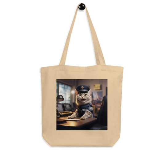 Domestic Shorthair Police Officer Eco Tote Bag