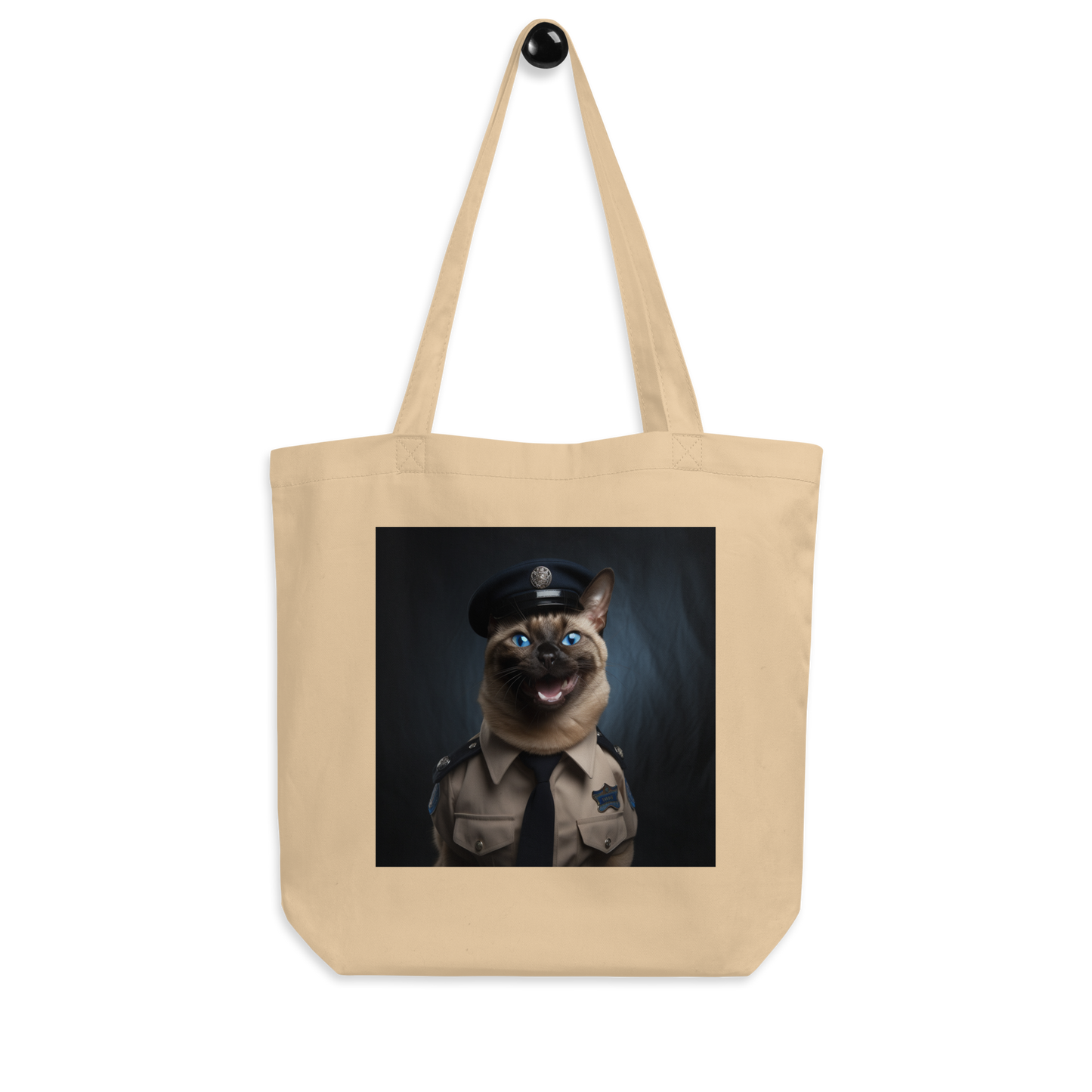 Siamese Police Officer Eco Tote Bag