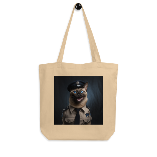 Siamese Police Officer Eco Tote Bag