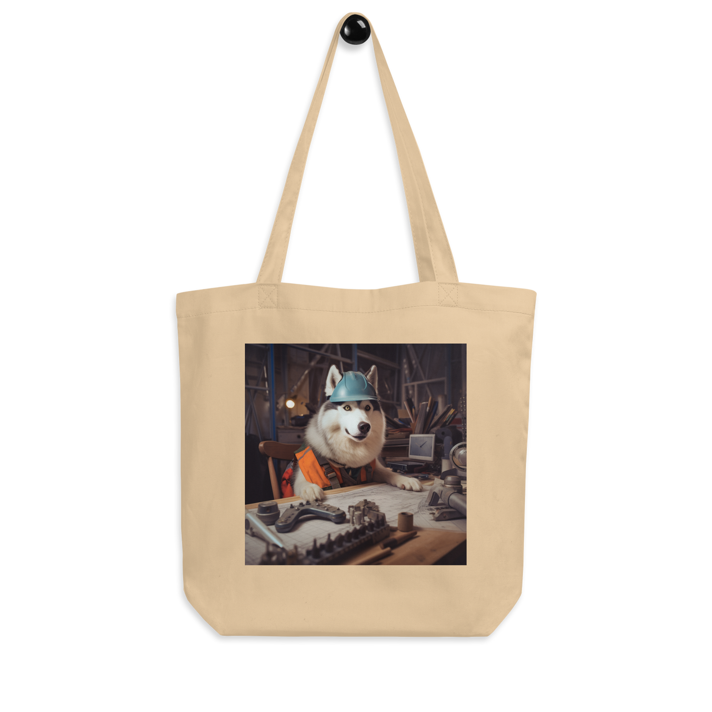 Siberian Husky Engineer Eco Tote Bag