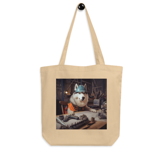 Siberian Husky Engineer Eco Tote Bag