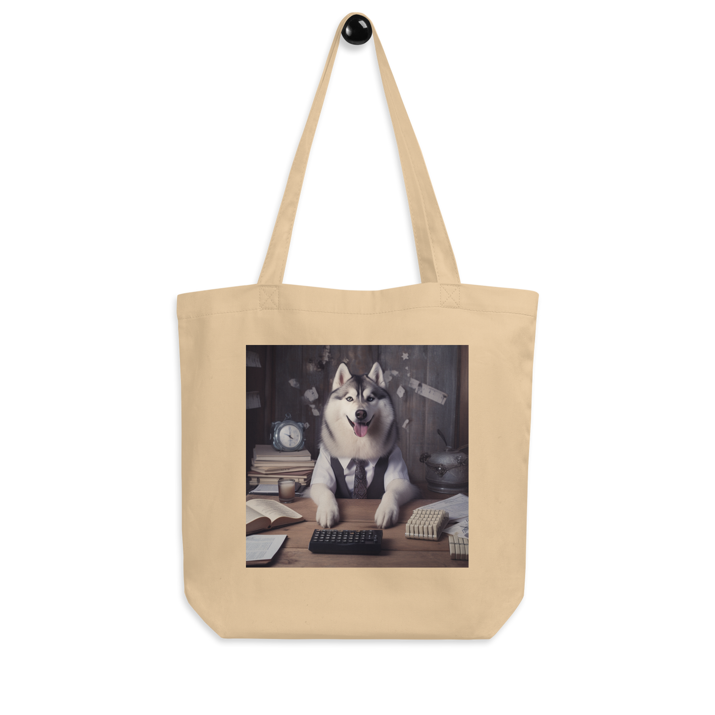 Siberian Husky Accountant Eco Tote Bag