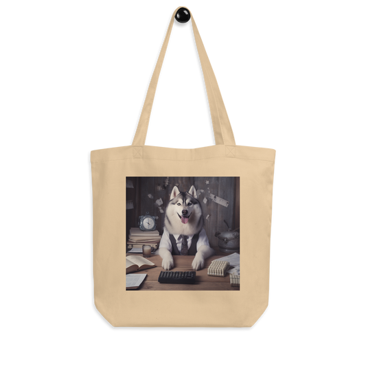 Siberian Husky Accountant Eco Tote Bag