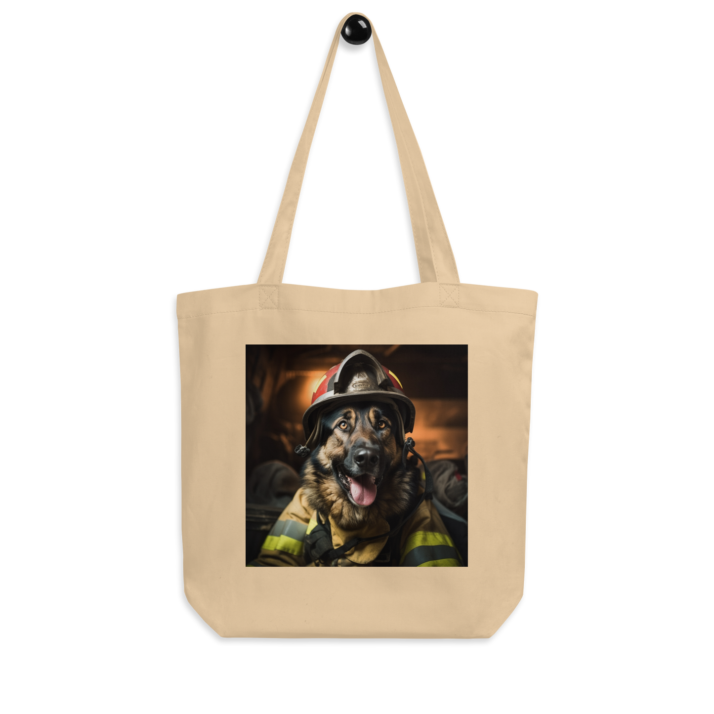 German Shepherd Firefighter Eco Tote Bag