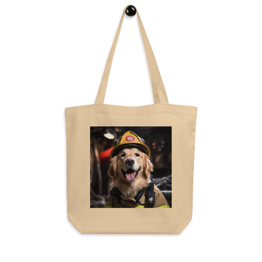 Golden Retriever Firefighter Eco Tote Bag