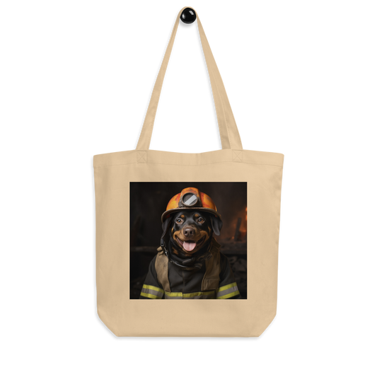 Rottweiler Firefighter Eco Tote Bag