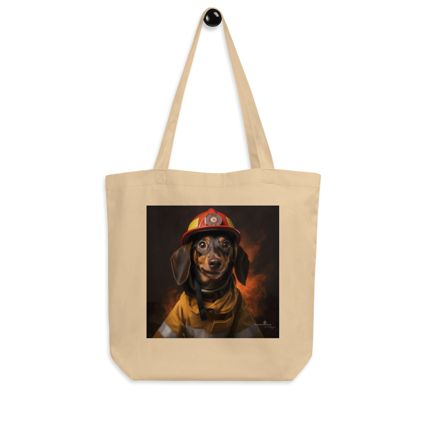 Dachshund Firefighter Eco Tote Bag