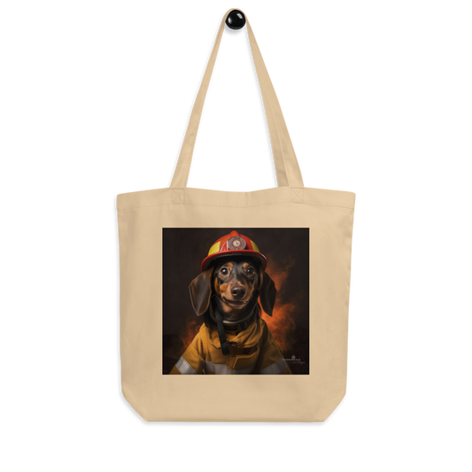 Dachshund Firefighter Eco Tote Bag