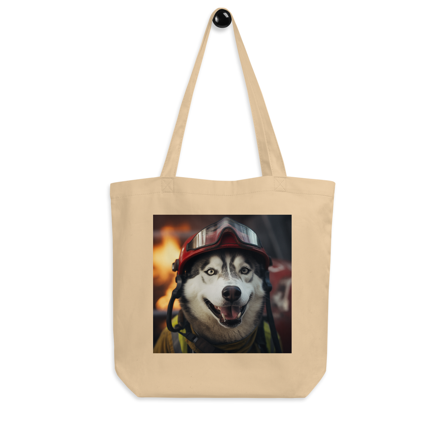 Siberian Husky Firefighter Eco Tote Bag