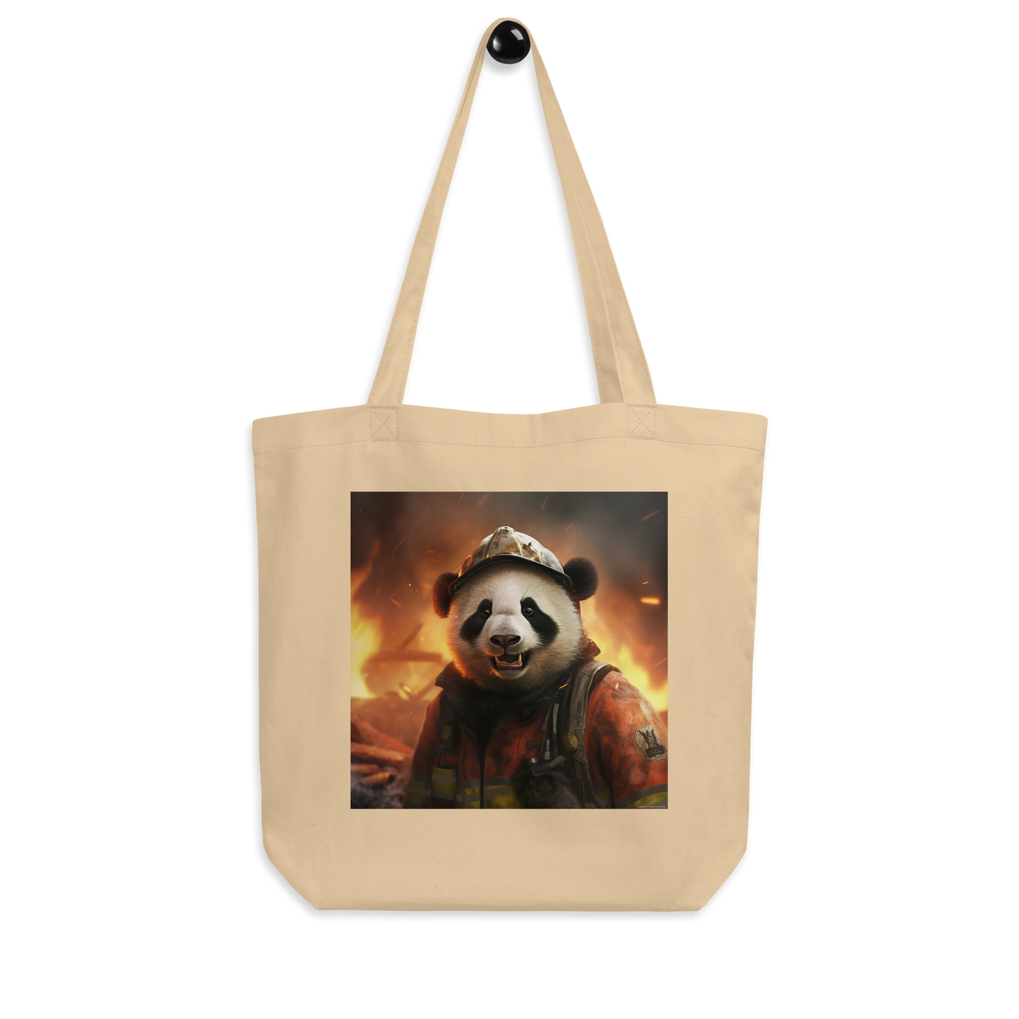 Panda Firefighter Eco Tote Bag