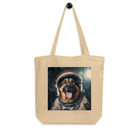 German Shepherd Astronaut Eco Tote Bag