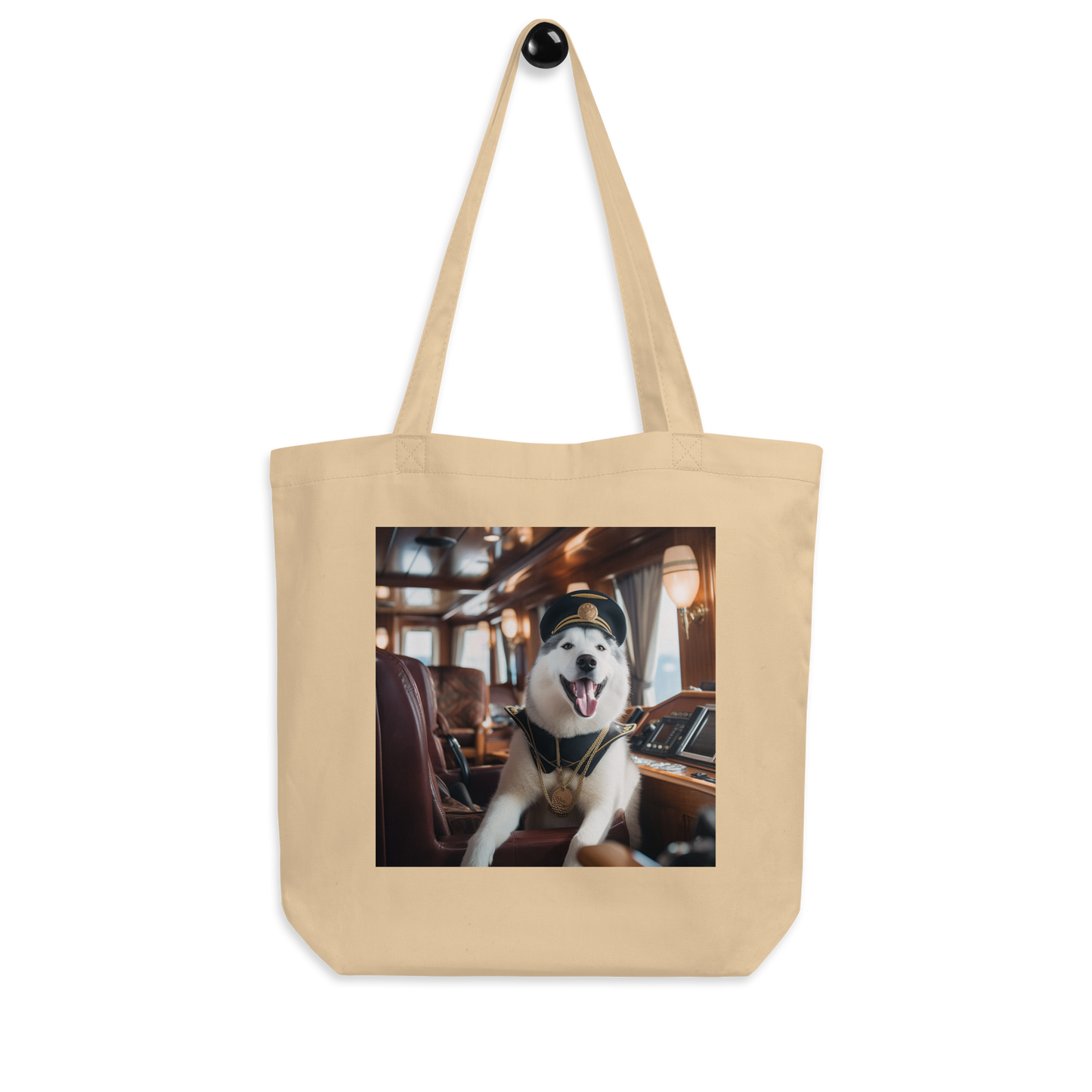 Siberian Husky CruiseShipCaptain Eco Tote Bag