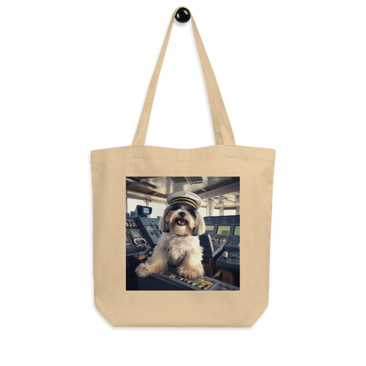 Shih Tzu CruiseShipCaptain Eco Tote Bag