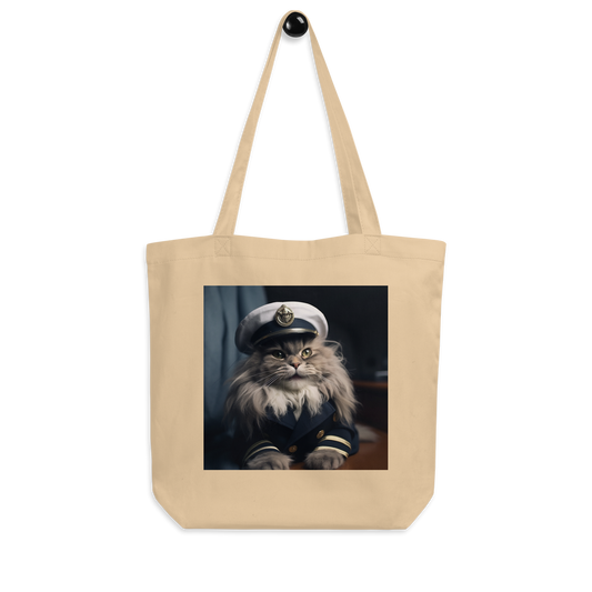 Maine Coon NavyOfficer Eco Tote Bag