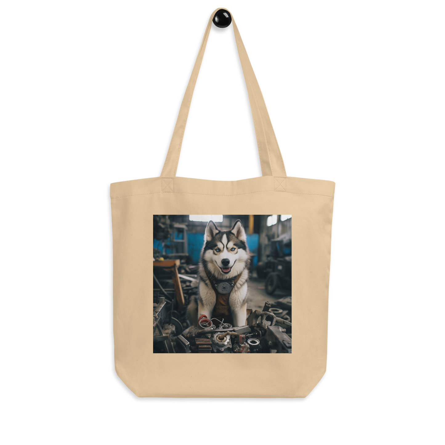 Siberian Husky AutoMechanic Eco Tote Bag