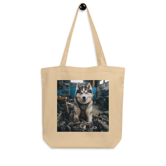 Siberian Husky AutoMechanic Eco Tote Bag