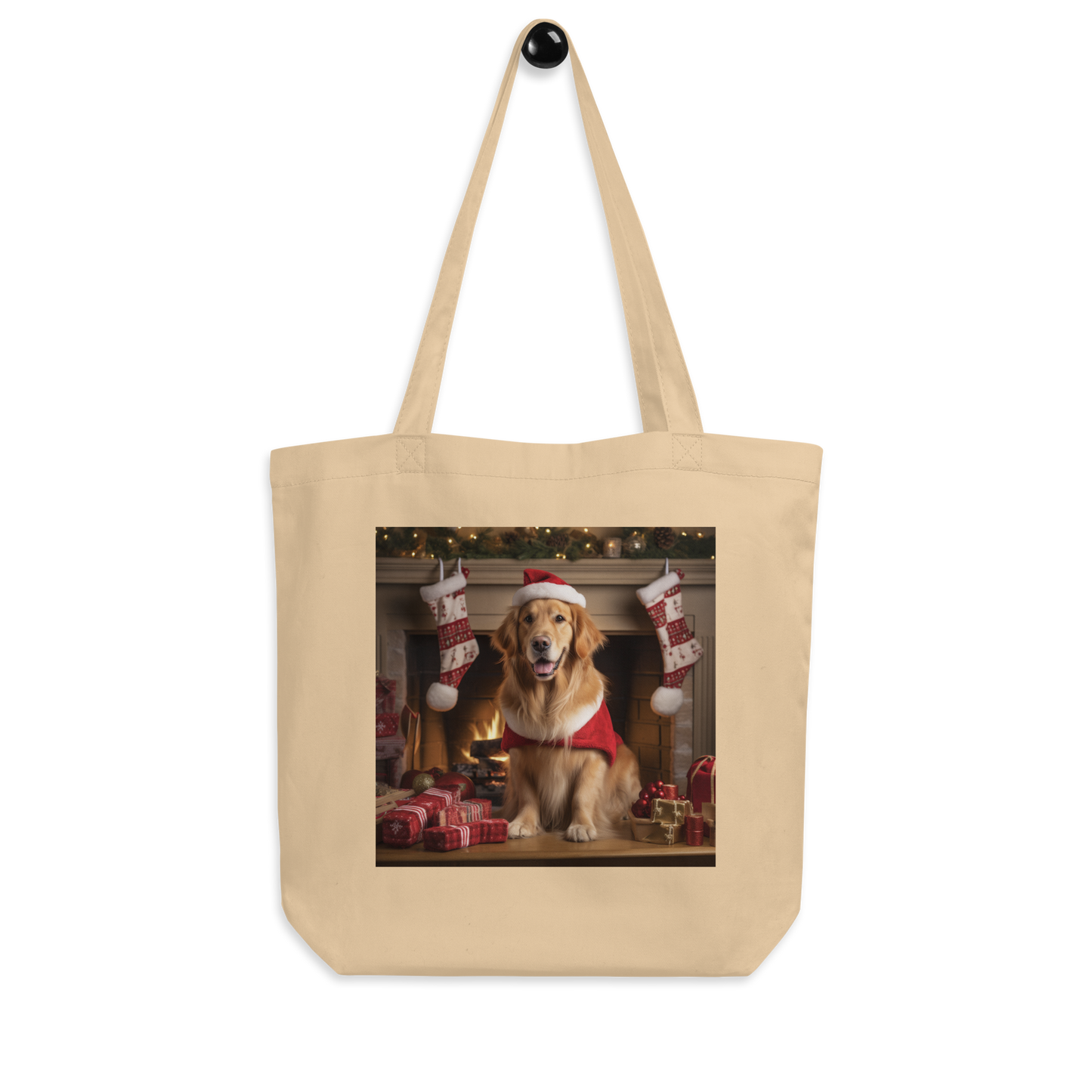 Golden Retriever Christmas Eco Tote Bag