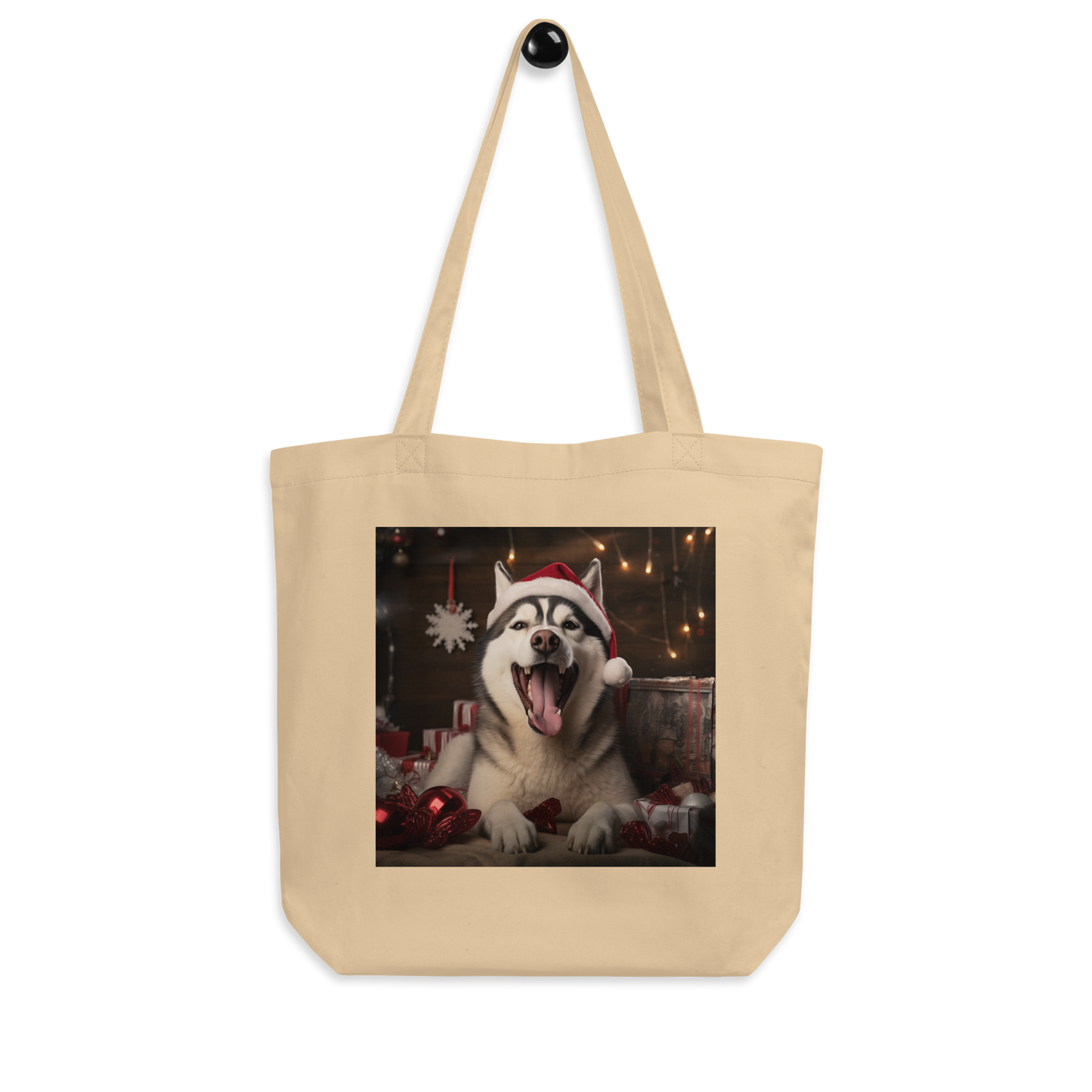 Siberian Husky Christmas Eco Tote Bag