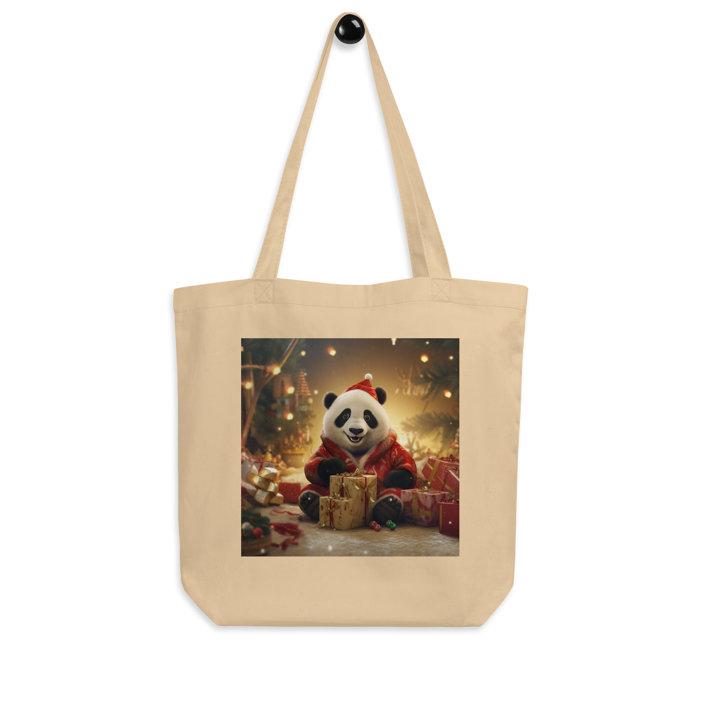 Panda Christmas Eco Tote Bag