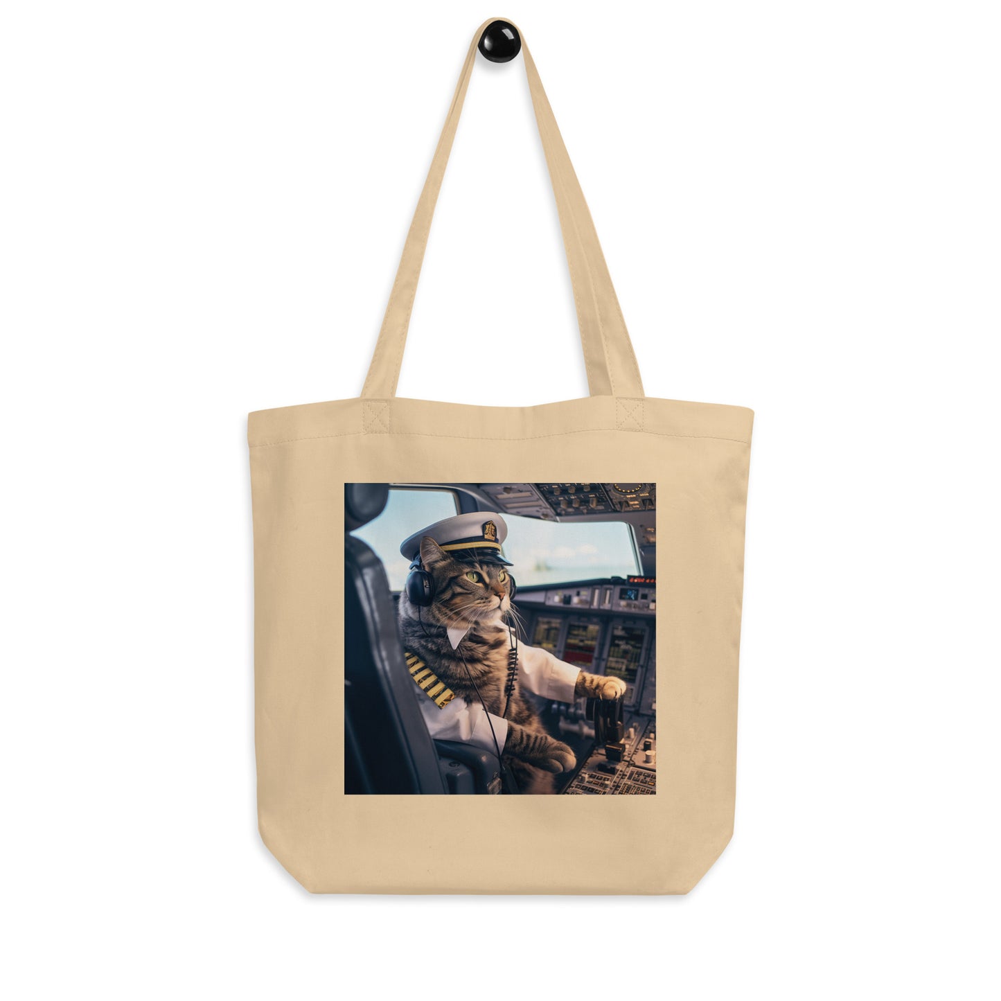 Domestic Shorthair Airline Pilot Eco Tote Bag