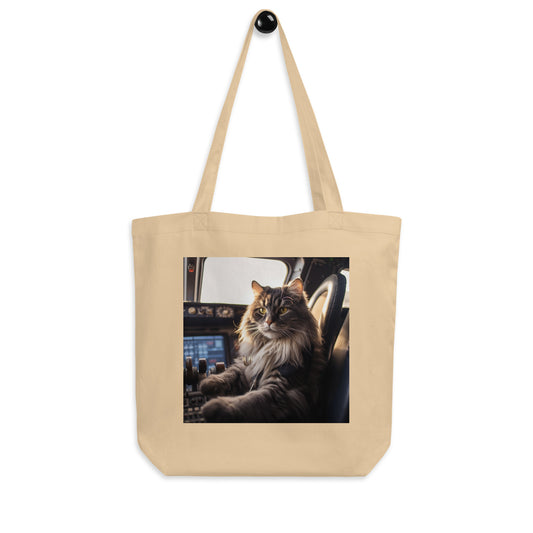 Maine Coon Airline Pilot Eco Tote Bag