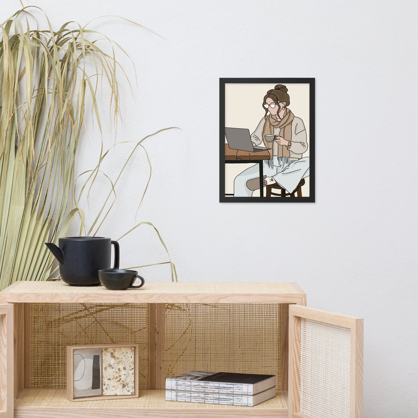 Coffee & Focus - Color Illustration
