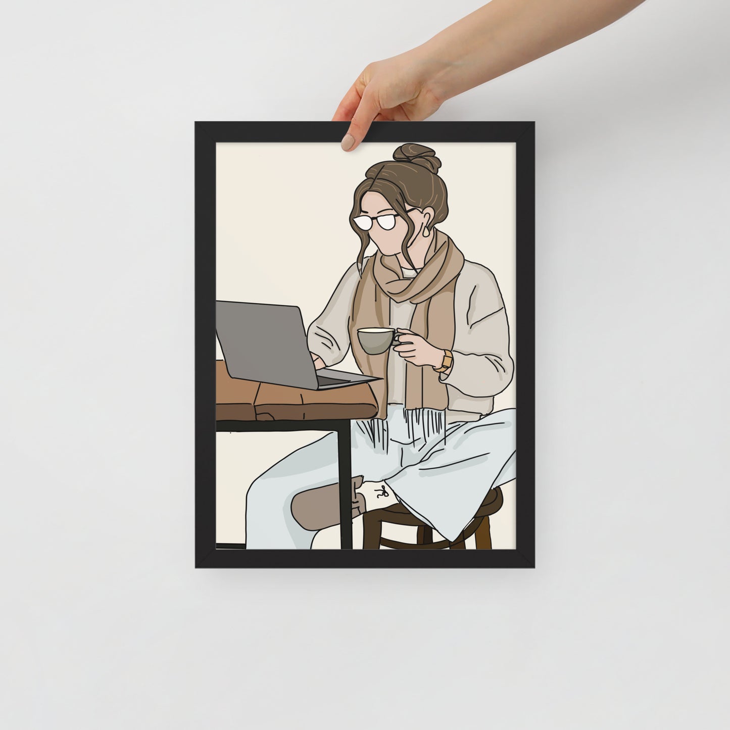 Coffee & Focus - Color Illustration