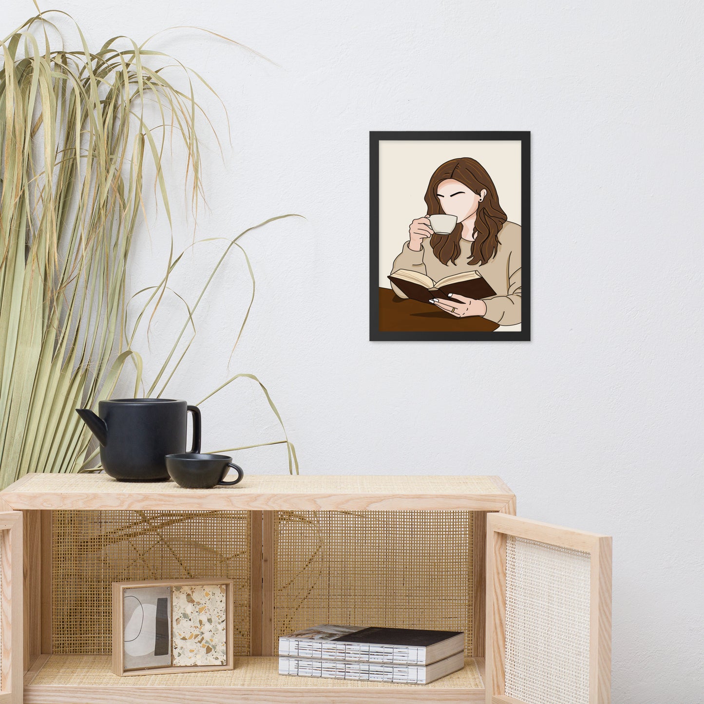 Quiet Coffee Moment - Color Illustration