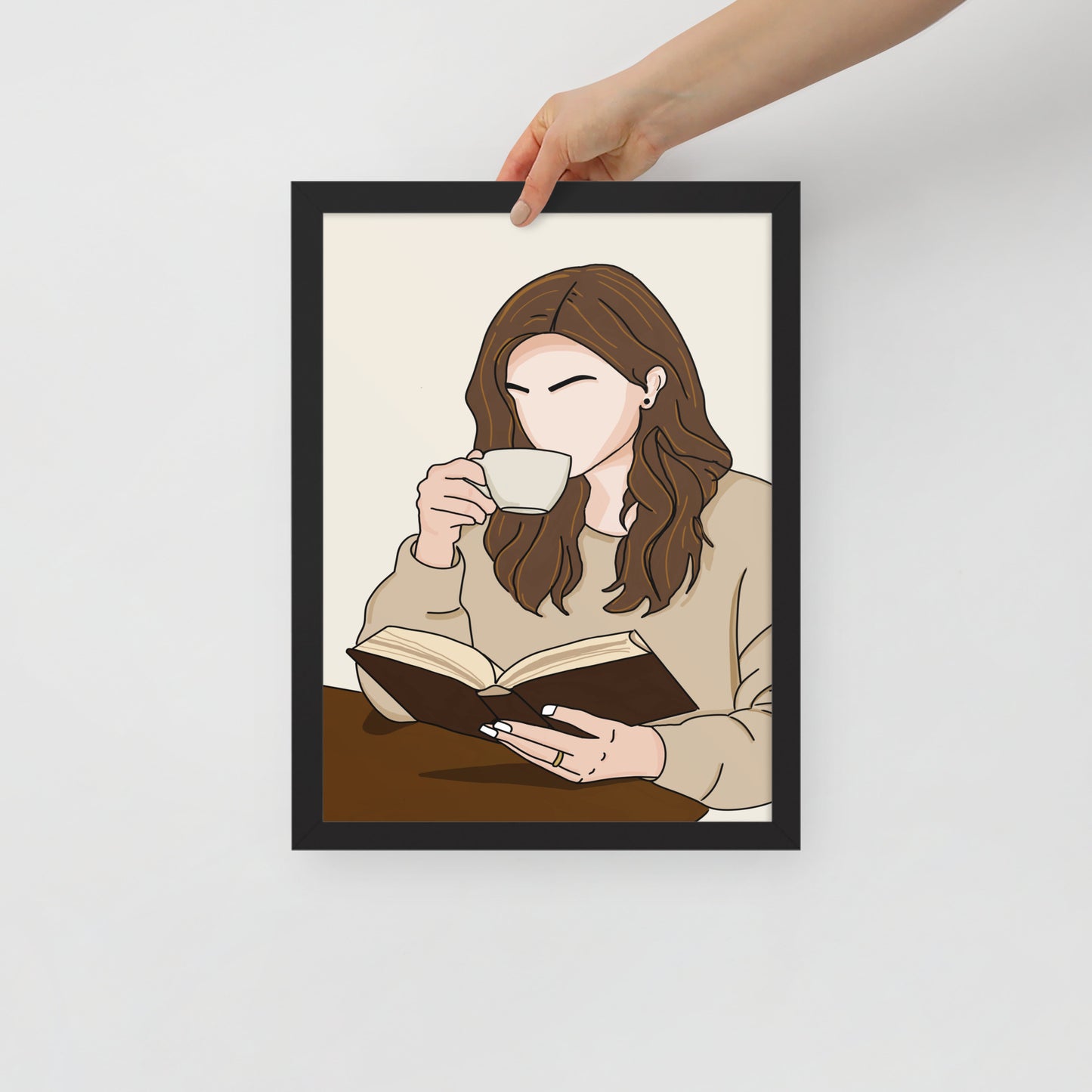 Quiet Coffee Moment - Color Illustration