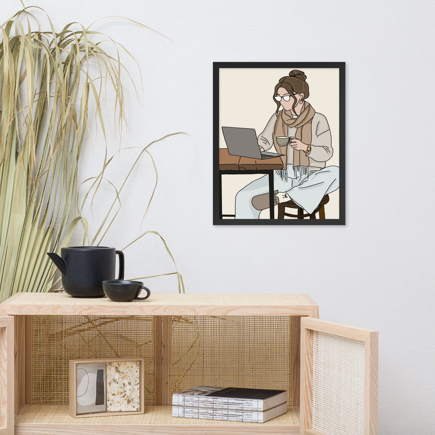 Coffee & Focus - Color Illustration