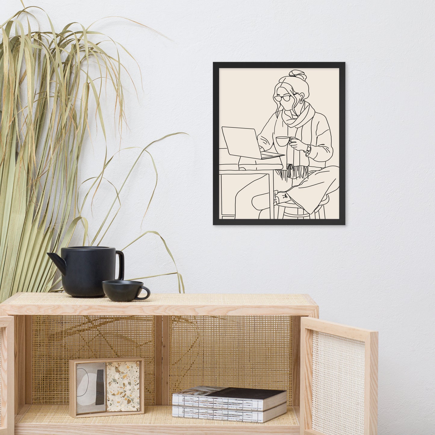 Coffee & Focus - Line Art