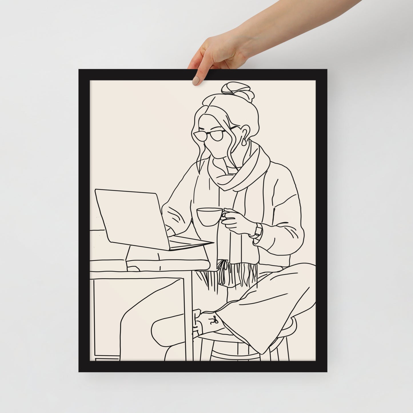 Coffee & Focus - Line Art