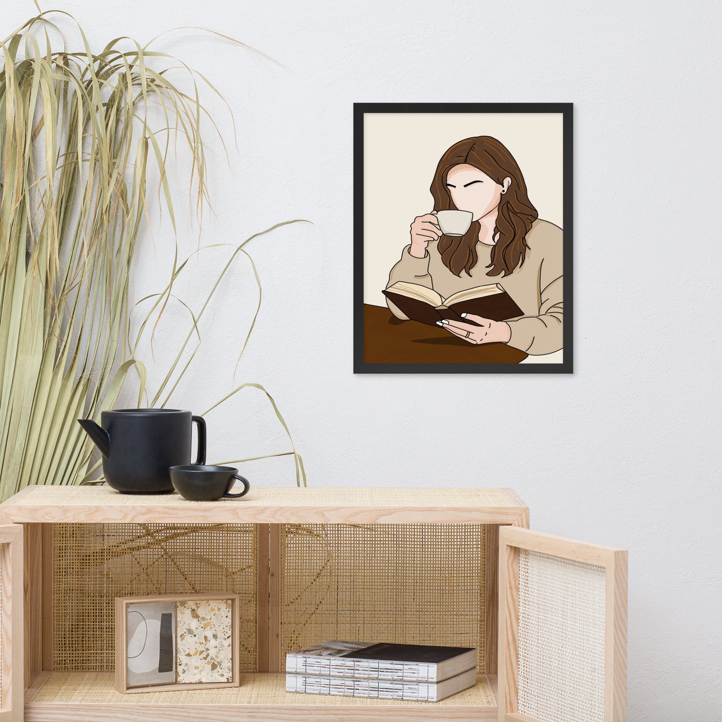 Quiet Coffee Moment - Color Illustration