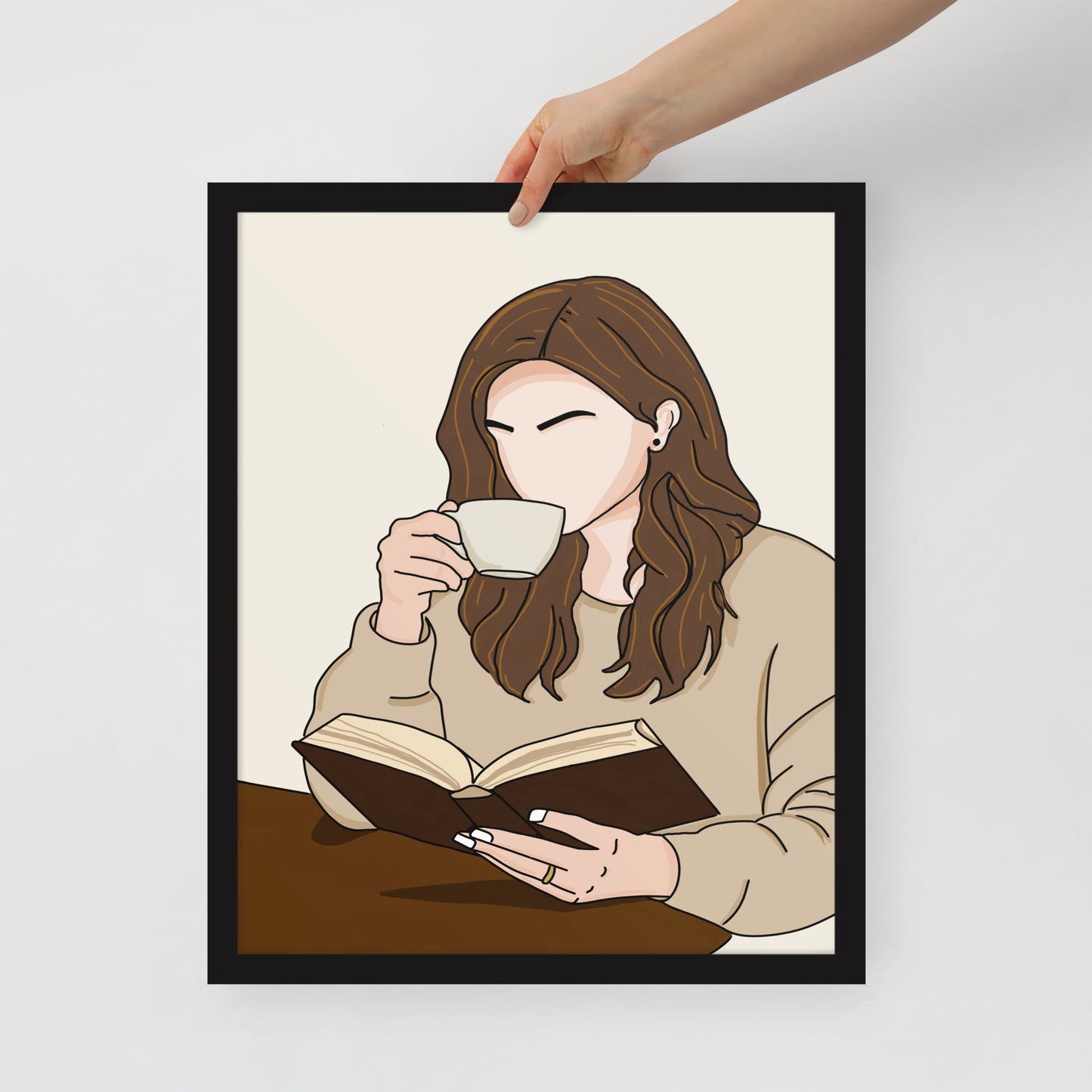 Quiet Coffee Moment - Color Illustration