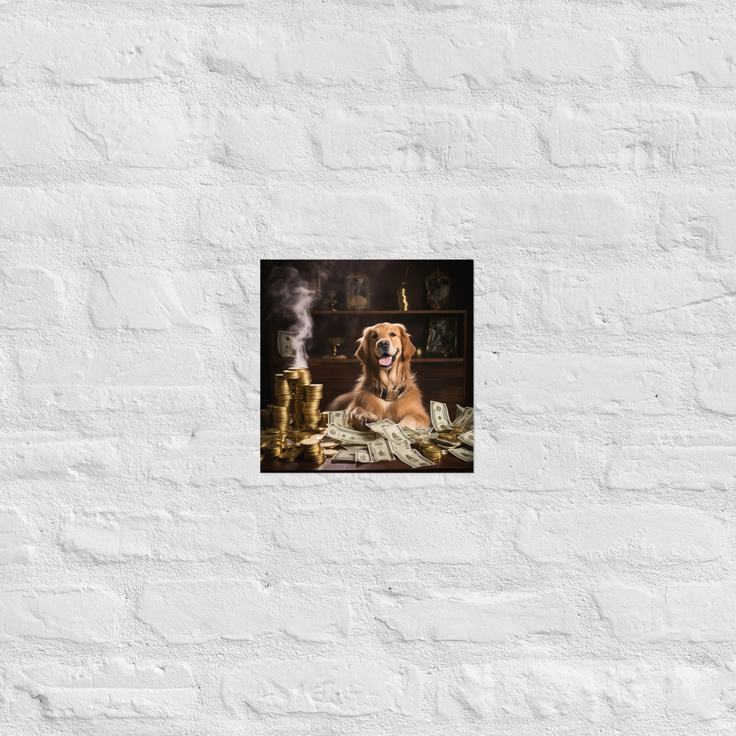 Golden Retriever Millionaire Poster