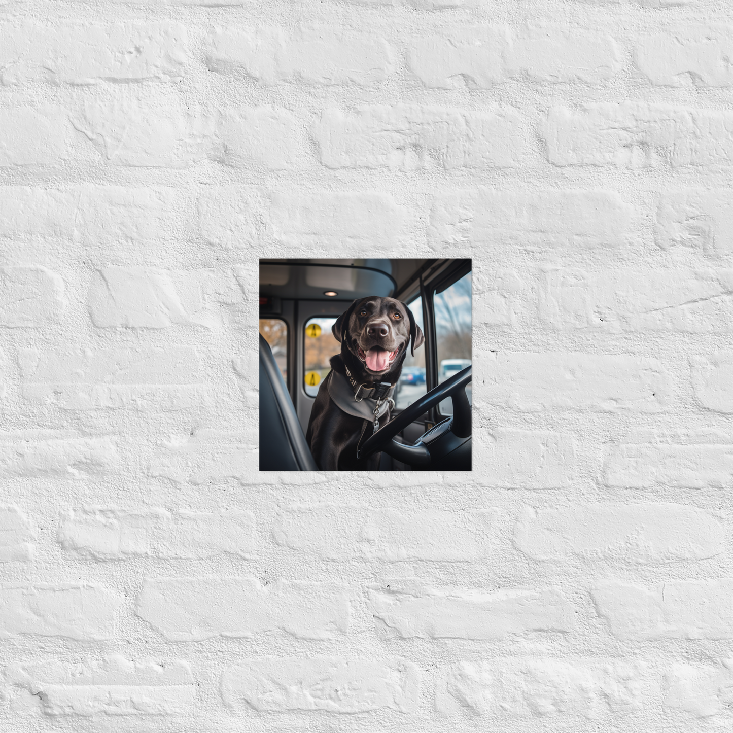 Labrador Retriever Bus Driver Poster